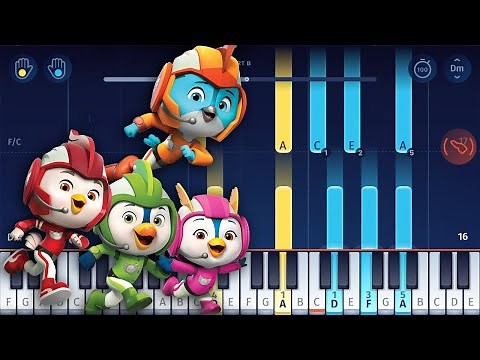 Top Wing - Theme Song - EASY Piano Tutorial