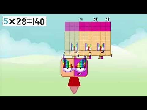 Numberblocks 28 times table