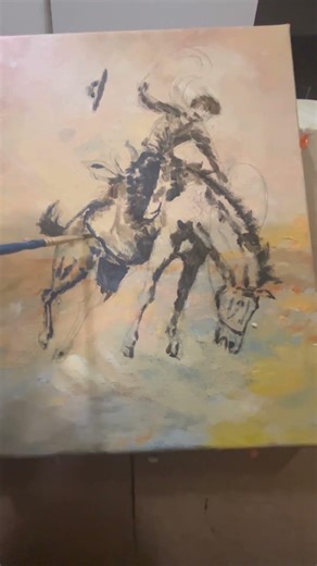 A new project this weekend #horse #rodeo #art