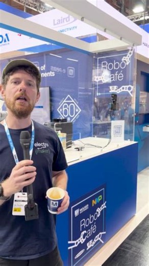 1.4K views | This might be the fanciest coffee Ian's ever drank, since it was made with a $25,000 #robot arm, a speech recognition offline #AI system and a hacked coffee machine! Hear how Rafik from Mouser Electronics built this in the full interview: https://www.electromaker.io/blog/article/beyond-smart-homes-voice-controlled-coffee-machines-at-embedded-world-2024 | Electromaker.io | Facebook