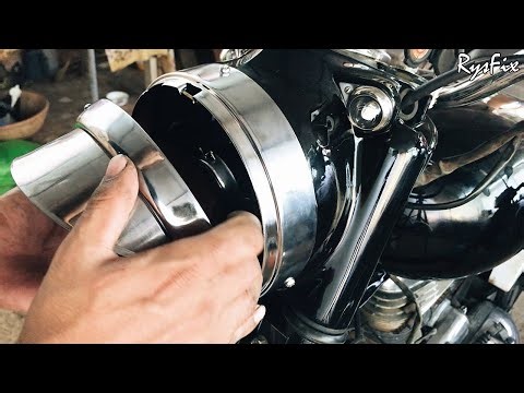 How To Replace Royal Enfield Front Headlight Assembly | English