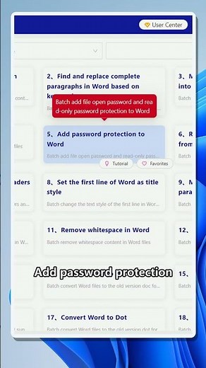 Batch add read-only restriction passwords to Word files