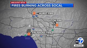 #FIRE #MAP: Fast-moving #wildfires are spreading across communities in the Los Angeles area where high winds have dramatically raised the risk of #wildfires for the next several days. Maps show where three #brushfires are currently burning and what areas are currently under evacuation orders. #CaliforniaFire