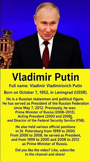Vladimir Putin Biography | Life, Career & Facts About Russia's President
