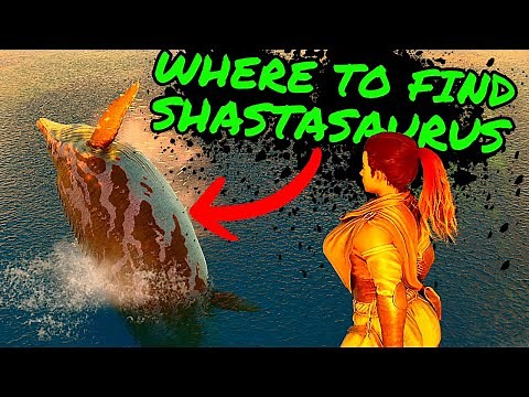 Where to Find SHASTASAURUS Spawn on the Center on Ark Survival Ascended!!