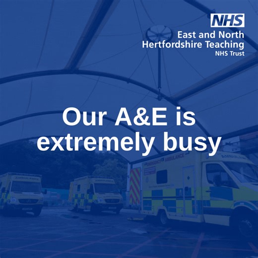 Lister Hospital A&E is extremely busy, please think NHS 111 first or visit one of our Urgent Treatment Centres (UTC) 🚨 Open until 10pm every day, our UTCs at both Lister and New QEII Hospital can treat: 🤕 Minor injury or illness 🩹 A bite, sting, cut, or bruise 🌡️ A burn or scald 👃 Objects in ears or noses 🦴 Suspected fractures or broken bones 📍 Lister UTC: www.enherts-tr.nhs.uk/services/urgent-treatment-centre-lister-hospital 📍 New QEII UTC: www.enherts-tr.nhs.uk/services/urgent-treatmen