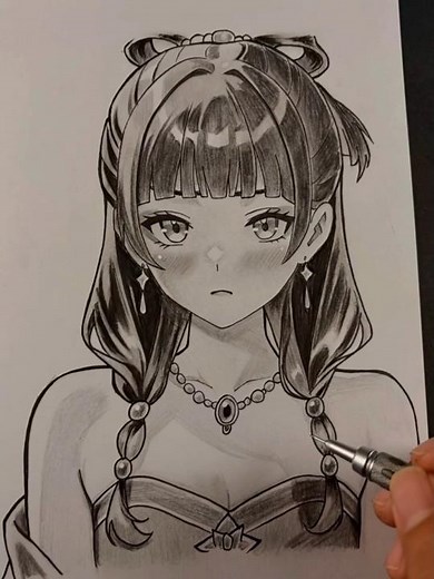How to draw anime girl✨ #drawing #art #animeart #shorts