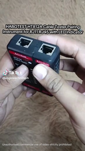 HABOTEST HT812A Cable Tester Pairing Instrument for RJ11 RJ45 with LED Indicator #LANTester #Tester #LineTester #WifiTester #InternetLanTester