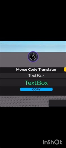 i created a morse code translator on roblox script on comment