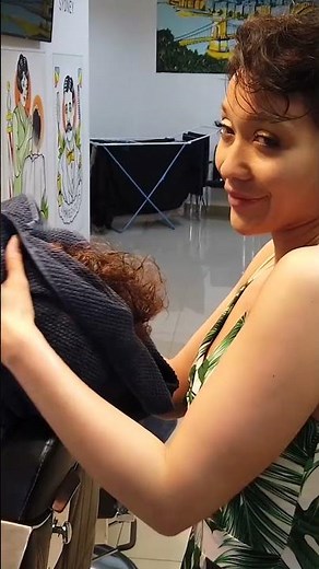 Hungarian lady barber Maya #ladybarber #sleeprelief #asmr #massage #hairwash