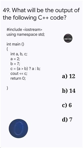 C++ Programming MCQ Questions ⁉️ #codingtutorial