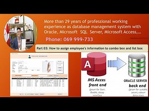 EPISODE 10: Employee form, Part03, How to Assign Data to combo box, List Box Part03