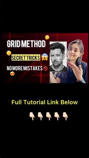 Drawing Made Easy 😱✨ #gridmethod #drawinghack #grid #trending #art #tips #viralvideo #shorts