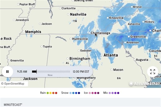AccuWeather East Tennessee Radar Scan at 10:36m ET. #Tennessee #Knoxville #Chattanooga #TDOT #Weather #Traffic https://accuweather.com/en/us/chattanooga/37402/weather-radar/331086#google_vignette…… | On Time Traffic