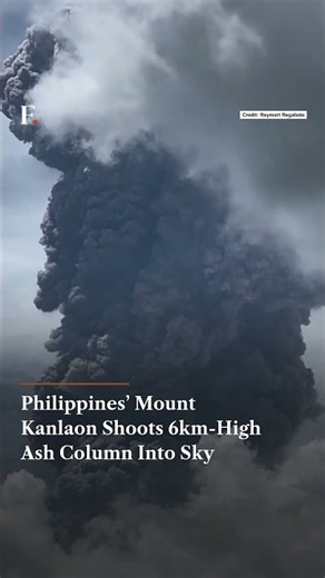 Philippines’ Mount Kanlaon Shoots 6km High Ash Column Into Sky