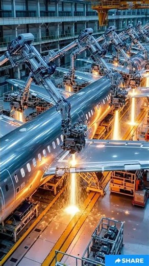 Uncover the intense robotic precision #aerospace #fuselage #shorts #globalnews #inventions