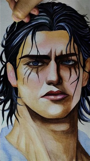 #shorts #aot #anime #eren #watercolour #youtubeshorts #art #titans #fanart #drawing