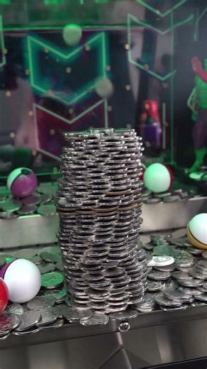 Coin Pusher Arcade Game with Claw Machine Finish