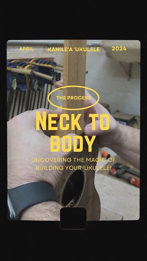One of the most important steps in building an ʻukulele is attaching the neck. It has to be aligned perfectly with the body, and it has to have a solid connection to ensure a long life and reliable performance. In this video, Dwight shows us the process we use to get the neck right every time, ensuring your ʻukulele plays amazing and lasts a lifetime. #kanilea #ukulele #process #necktobody | Kanile'a 'Ukulele