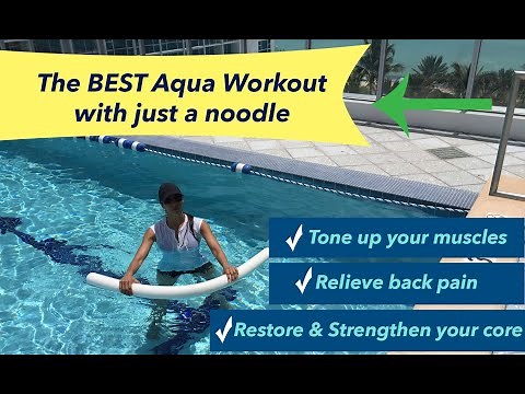 water exercises with a noodle