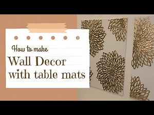 Wall Decor with TABLE MATS| DIY #decorations #hack #trending #viral #youtube #decor #home #diy #love