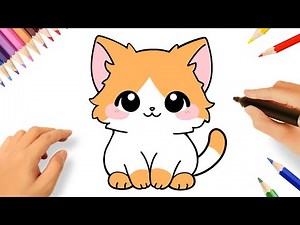 HOW TO DRAW A CUTE CAT EASY STEP BY STEP 😻🐈