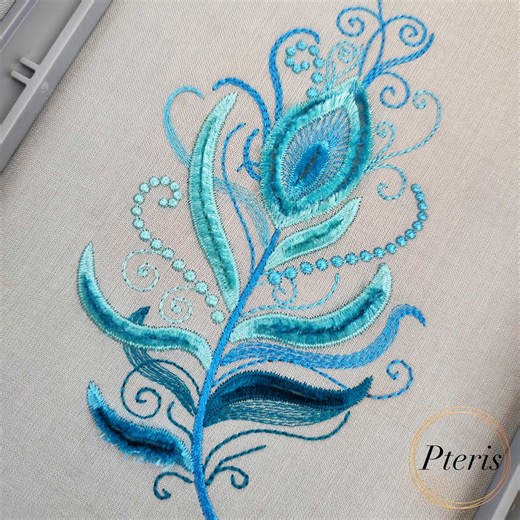 Feather Chenille Embroidery Design: Fringed Fluffy Texture (digital Download) - Etsy