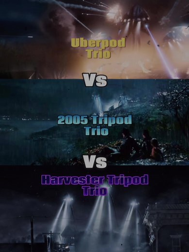 Uberpod Trio vs 2005 Tripod Trio vs Harvester Tripod Trio #edit #waroftheworlds #wotw #tripod