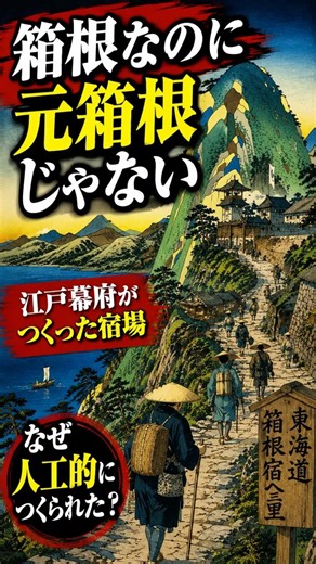 この宿場、なぜか“元箱根じゃない”【箱根宿｜歌川広重】#歌川広重#広重#東海道五十三次#箱根宿#箱根#浮世絵#名画の裏話#日本美術#江戸時代#箱根関所#旧街道#芦ノ湖#Shorts