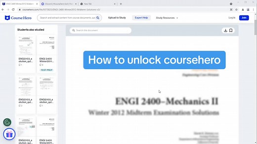 Unlock Coursehero Documents: Free Chegg Answers & Homework Help