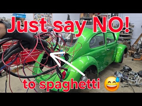 VCS Vintage VW Restoration shop daily update, Episode 516, de-spaghetti-ing the 62 custom beetle