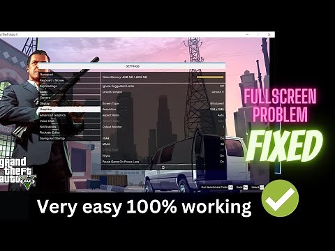 GTA 5 full screen problem fixed | Full screen setting not saving fixed | easy solution 100% working