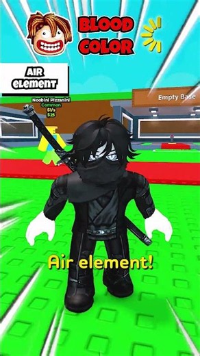 THE COLOR OF YOUR BLOOD DEFINES YOUR ELEMENT IN ROBLOX! 🔥🎰🟢 #shorts