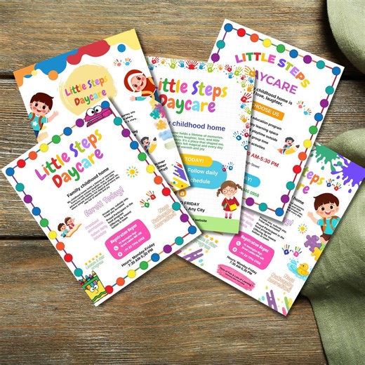 Daycare Flyer Template Canva, Babysitting Flyer Template, Childcare Advertising Flyer, Editable Daycare Marketing Flyer - Etsy