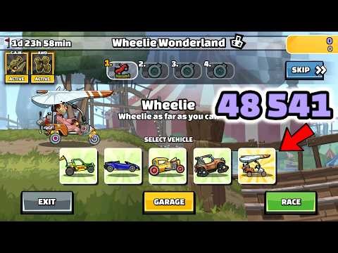 Hill Climb Racing 2 - 48541 points in WHEELIE WONDERLAND Team Event | GamePlay