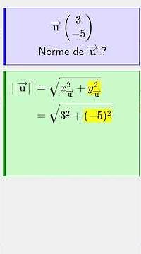 ⚡ Norme d'un vecteur : Comment la calculer ? #maths #seconde #vecteurs #norme