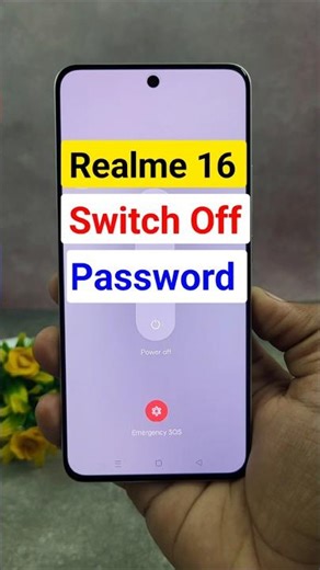 how to set password for switch off in realme 16/realme 16 me switch off password kaise lagaye