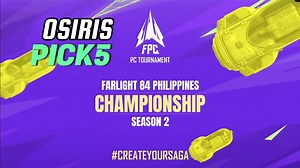Welcome sa unang OSIRIS PICK5! Kung saan matutunghayan ang mga plays and clutch moments ng mga players natin mula Farlight 84 Championship Philippines - Season 2! Ang ating Top 5 PC Players this week: PARGNS Maestro EMNNCE Emvi NAOS Aim M4NTAS Wayne M4NTAS Jolo Kitakits this weekend for more Farlight 84 action! #Farlight84 #farlight84gameplay #farlight84ph #FPC | Osiris