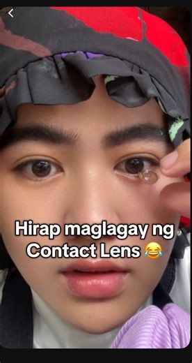 80K views · 1.6K reactions | Mahirap maglagay ng contact lens來來 #viralreelschallenge #viralvideo #tutorial #foryourpage #adayinmylife #contactlenses #makeup | Angelica Talib Vlog | Facebook