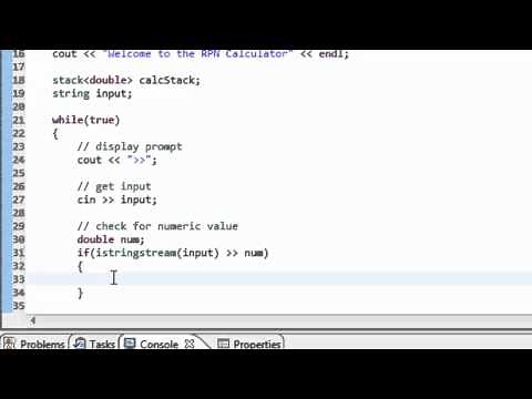 Data Structures Using C++: Using the Stack to create a RPN (post-fix notation) Calculator