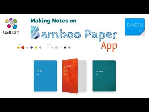Making Notes on Wacom Bamboo Paper App