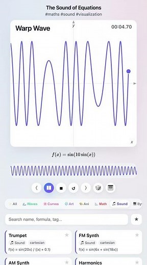 Satisfying Recursive Sine Waves 📈 epicycloid sound