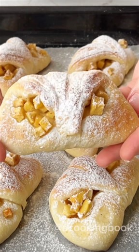 Homemade apple buns with stunning bakery style shapes