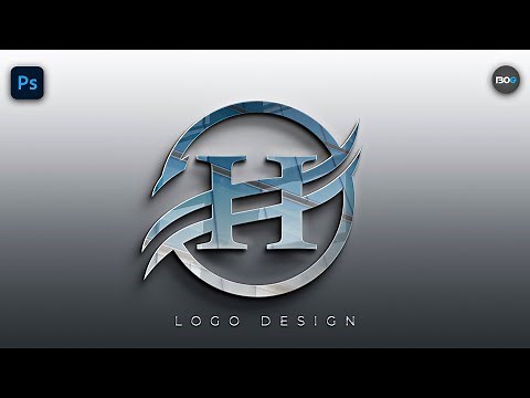 Letter H Logo Design in Photoshop | Easy Circle Logo Tutorial | Logo Design