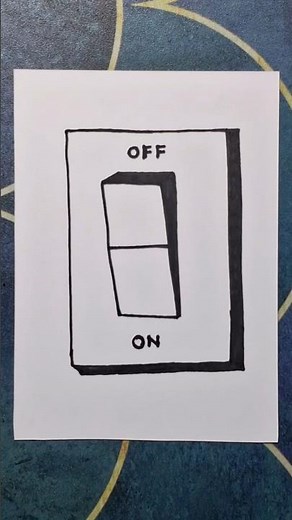 switch drawing, on off switch drawing, how to draw a switch