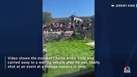 Charlie Kirk carried away after fatal shooting