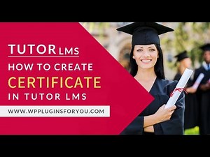 How to create a certificate in Tutor LMS ?