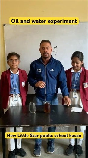 Oil and water experiment#school #viralshort