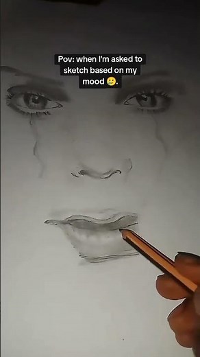How to draw an hopeful face. After sadness, a mask of hope is worn🙂. #art #fypシ #youtubeshorts