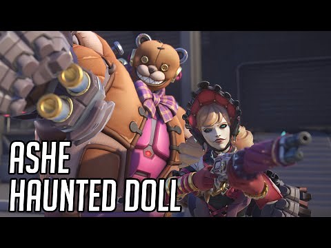 Ashe "Haunted Doll" Skin Showcase - Overwatch 2